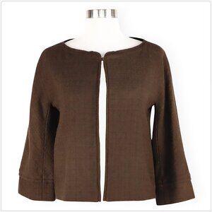 Lafayette 148 NY Brown Textured Swing Jacket Blazer Timeless Classic NWT New 0P